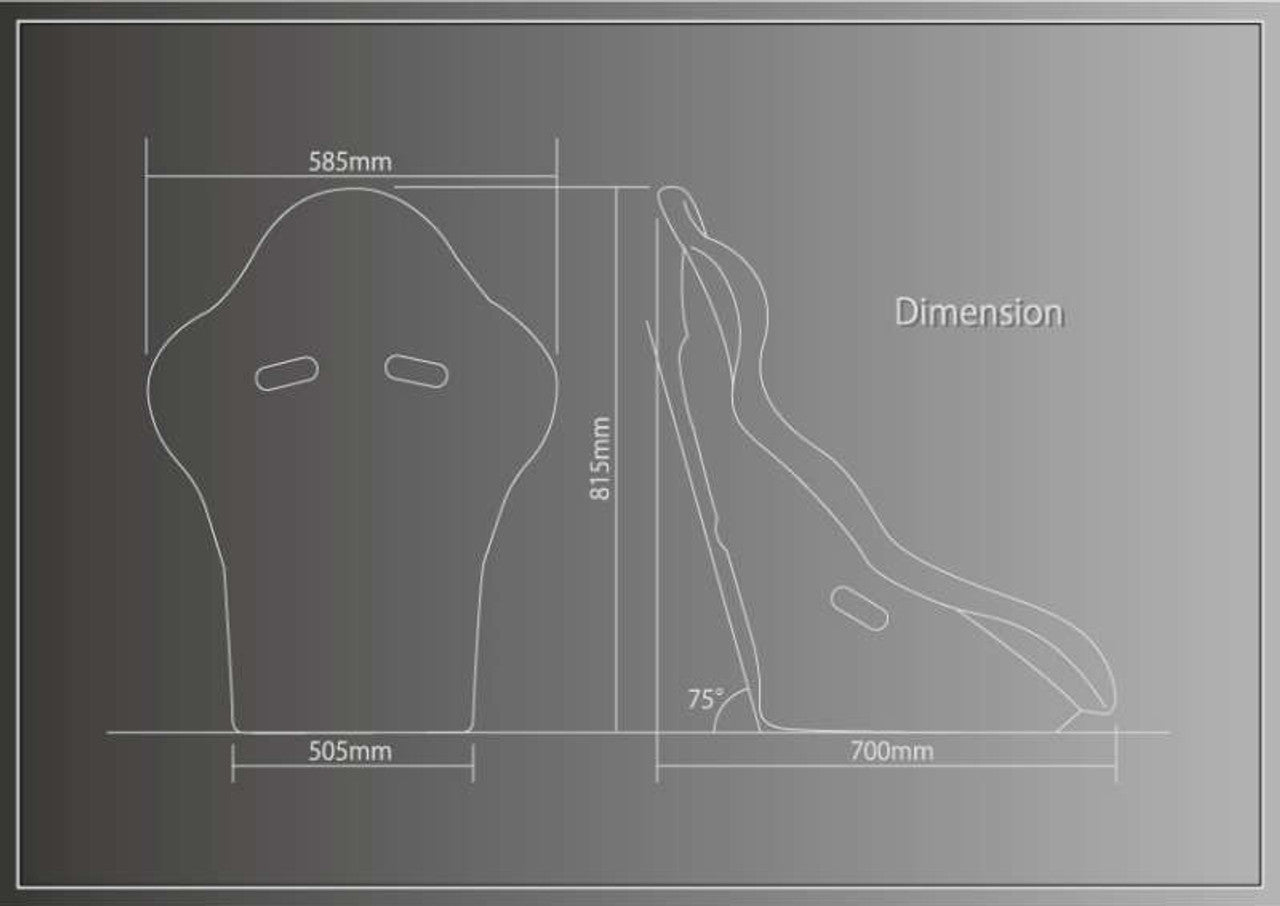 VeilSide VS D-1R Bucket Racing Seat Carbon ALL Black